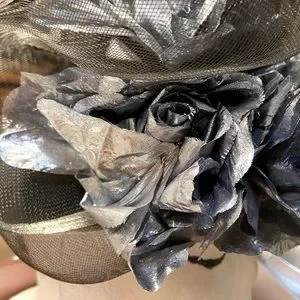 Beautiful NWOT Bellini N.Y. Black Wool w/ Silver Trim Church/Cocktail/Dress Hat Bellini New York | Accessories | Beautiful Nwot Bellini Ny  main image 2